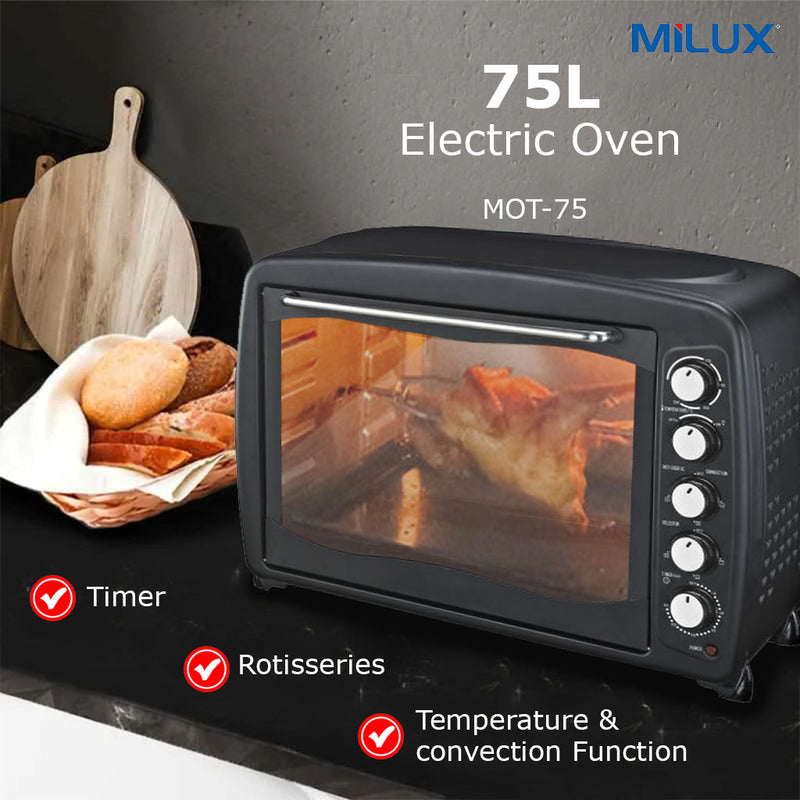 Milux Electric Oven 75L MOT-75