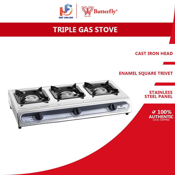 Butterfly Triple Burner Gas Stove BGC-3011L