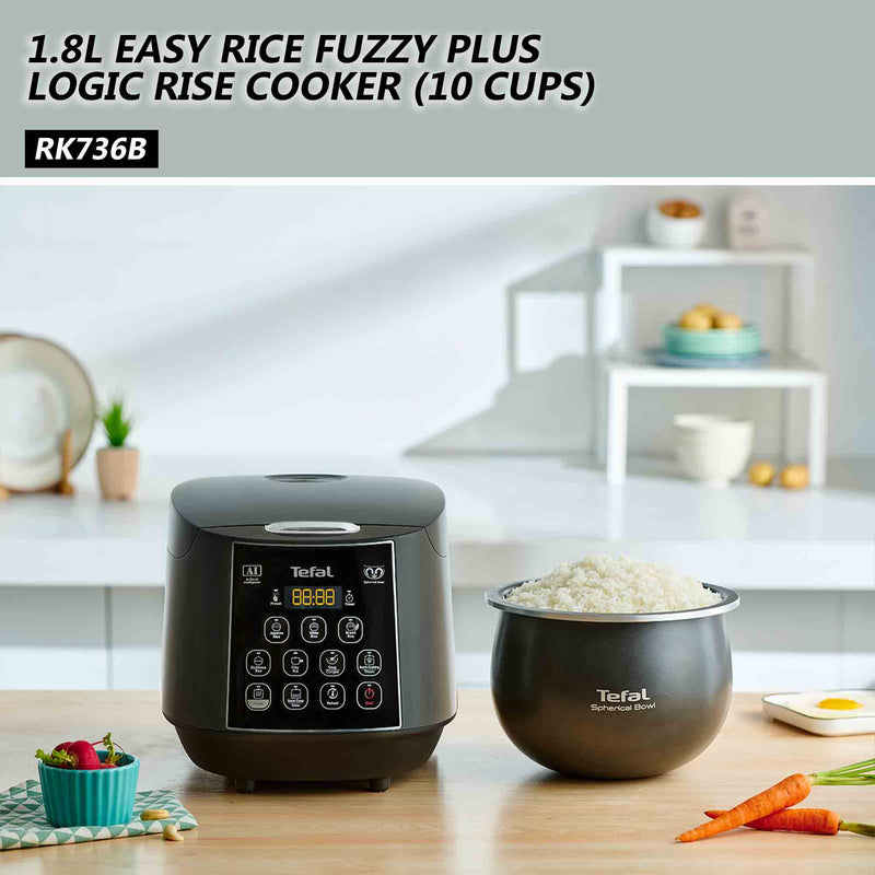 Tefal 1.8L (10Cup) Easy Rice Fuzzy Plus Logic Rice Cooker RK736B