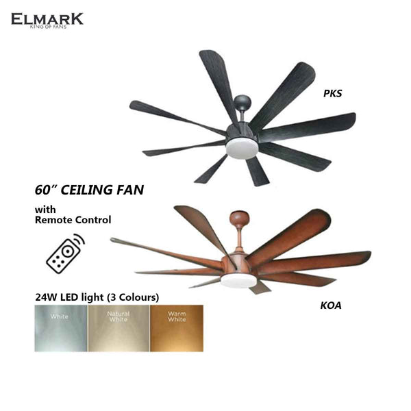 Elmark Vortices 60'' 8 Blade DC Motor Ceiling Fan ELMARKVORTICES-KOA