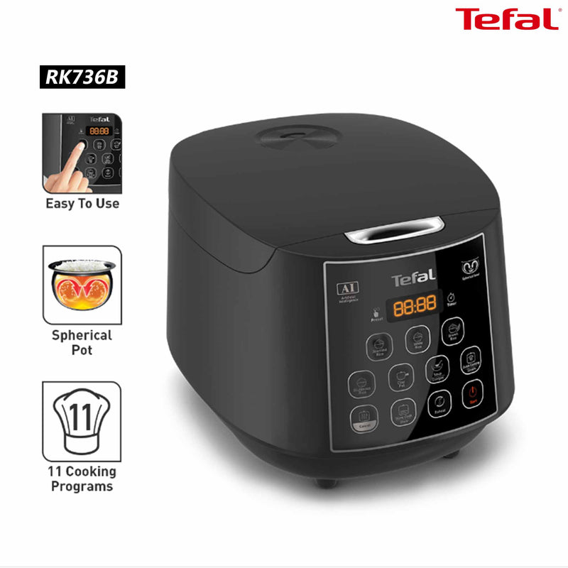 Tefal 1.8L (10Cup) Easy Rice Fuzzy Plus Logic Rice Cooker RK736B