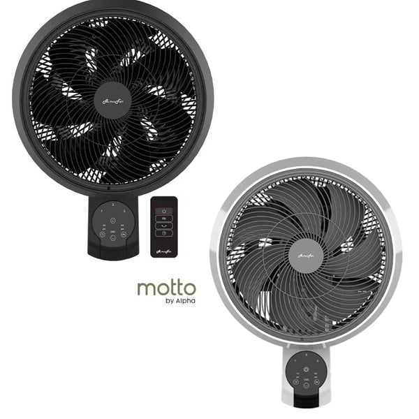 Alpha Motto Wall Fan 12" WF60/12 (White / Black)