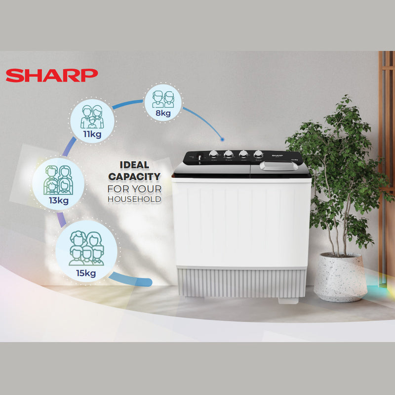 Sharp Semi Auto Washing Machine Washer ( 8kg ) ESTP8016