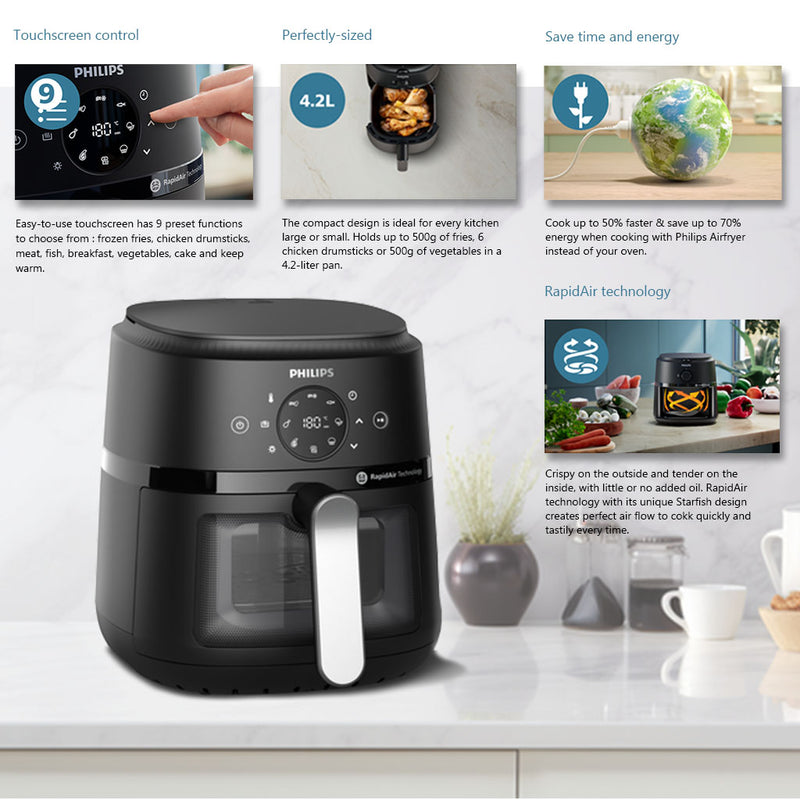 Philips 4.2L Digital Air Fryer 2000 Series NA221/09