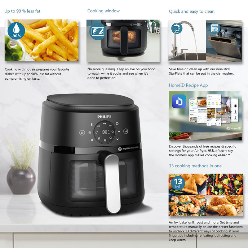 Philips 4.2L Digital Air Fryer 2000 Series NA221/09