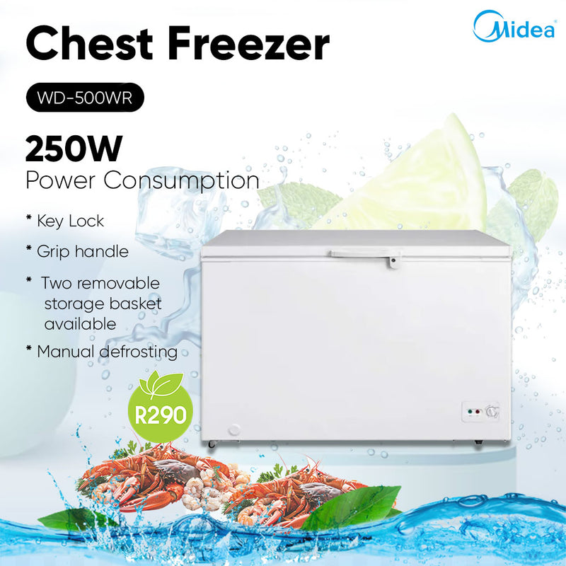 Midea 418L Chest Freezer peti sejuk beku WD-500WR