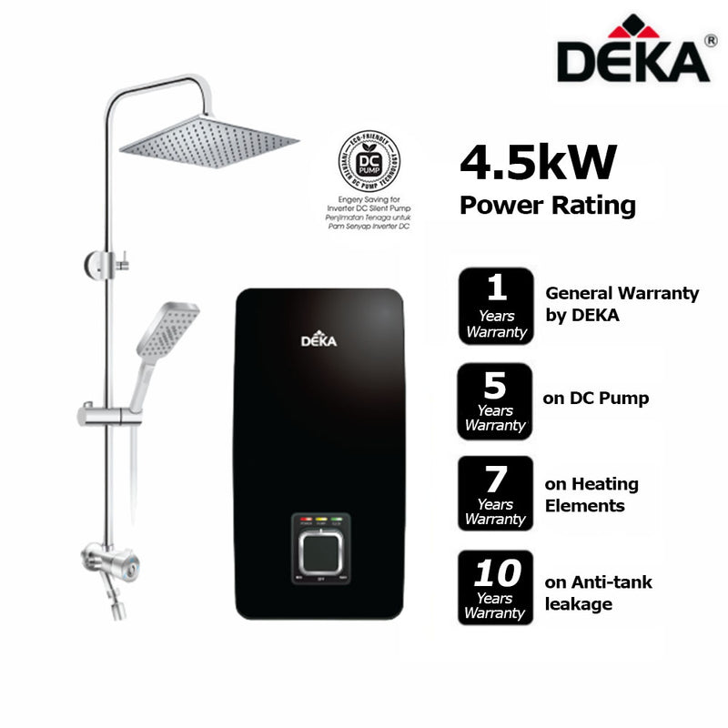 Deka AQUAS 66RS DC Inverter Rain Shower Water Heater AQUAS 66RS (Matt Black)