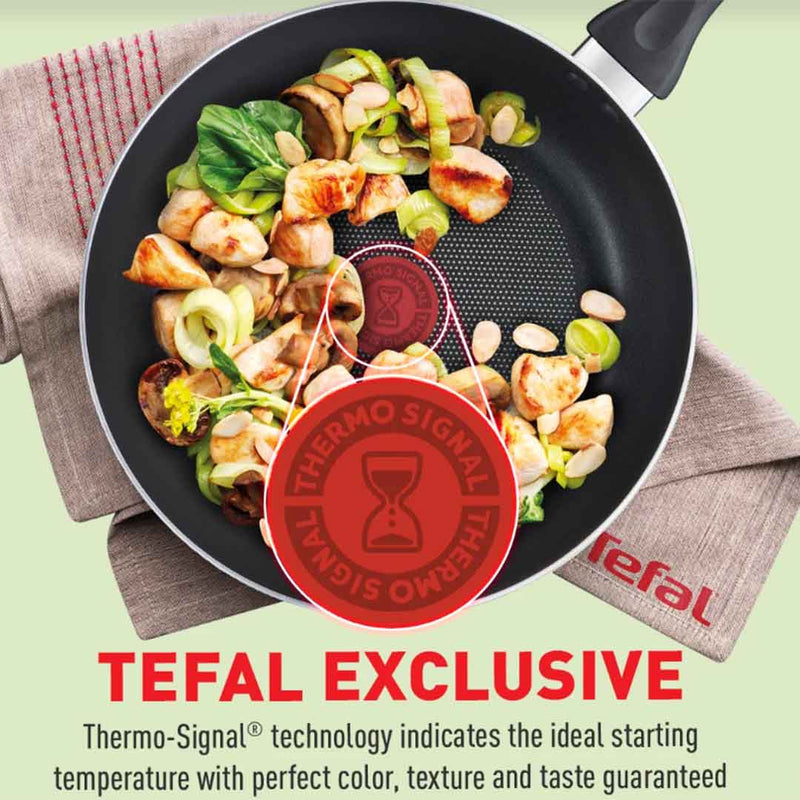 Tefal Clear Cook 3pcs Set Frypan 26cm + Wokpan 28cm Non-Stick B266S3