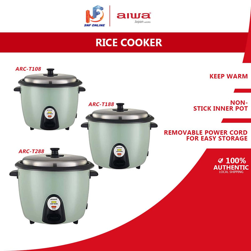 Aiwa Conventional Rice Cooker ARC-T108 (1.0L) / ARC-T188 (1.8L) / ARC-T288 (2.8L)