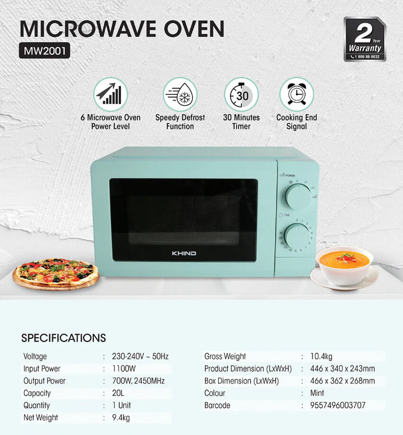 Khind Microwave Oven (20L) MW2001