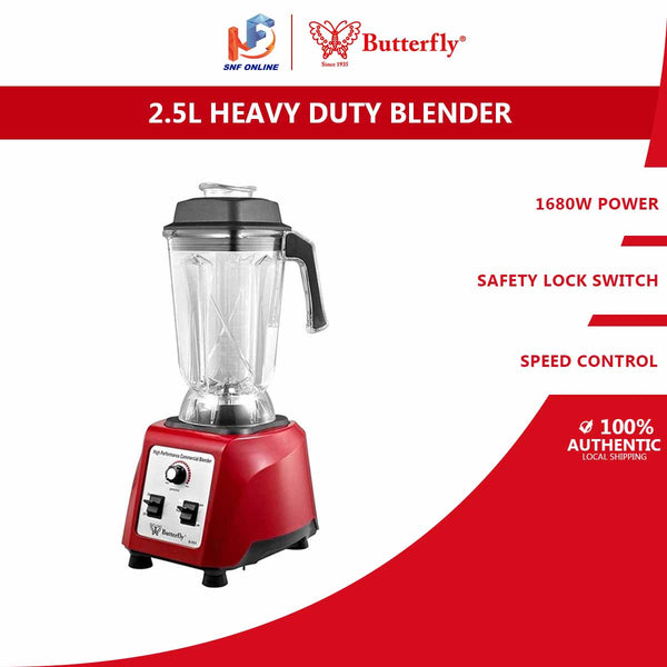 Butterfly 2.5L Commercial Heavy Duty Food Blender (Red) B-591