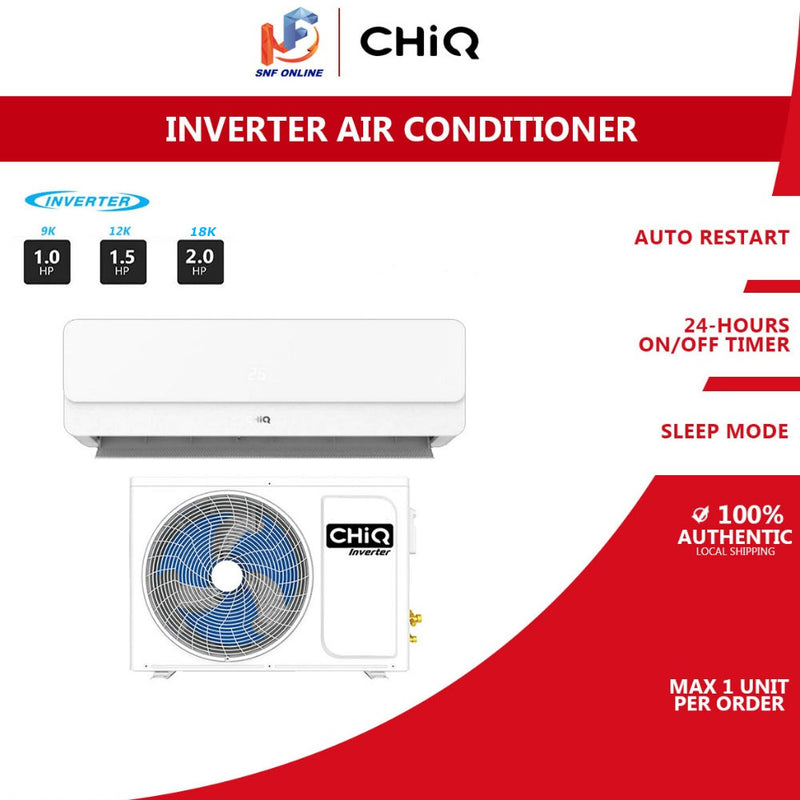 CHiQ Air Conditioner R32 Inverter CSDC-09DDE (1.0HP) CSDC-12DDE (1.5HP) CSDC-18DDE (2.0HP)