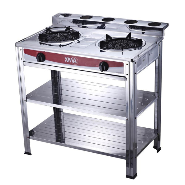 XMA High Quality Stainless Steel Double Standing Gas Stove XSC-1515SS