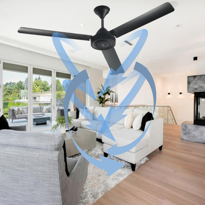 Midea Ceiling Fan 60” 5 Speed MFC-60A23 (BK)