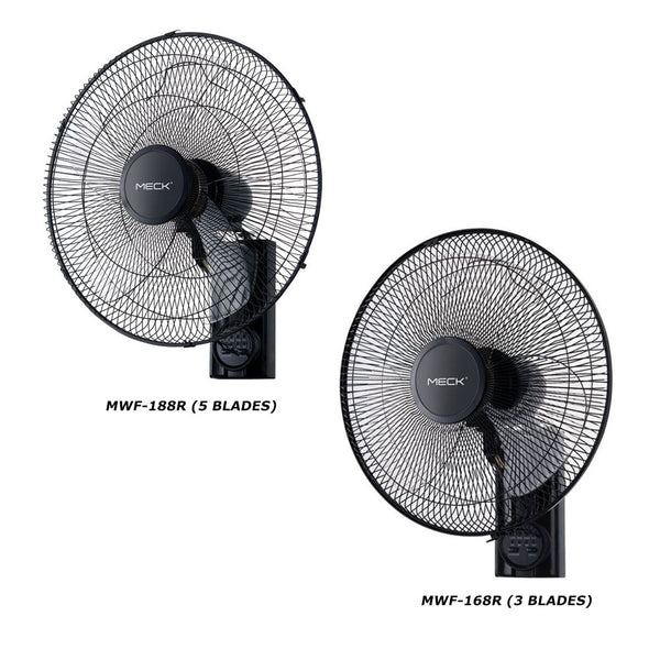 Meck Wall Fan with Remote MWF-168R (16") MWF-188R (18")