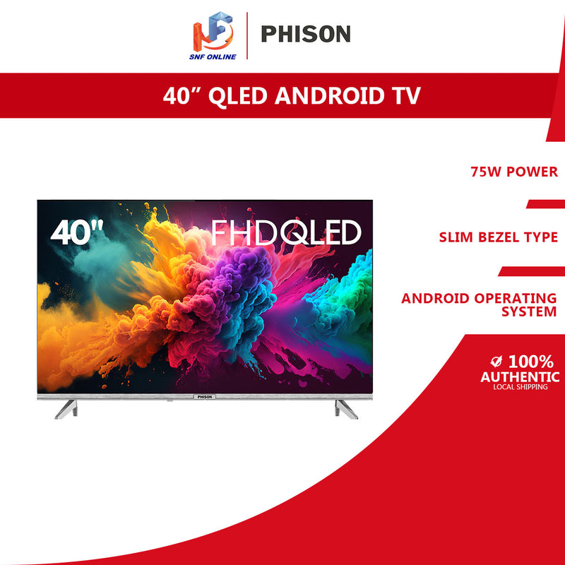 Phison 40" QLED Slim Edge Android TV PTV-Q4040S