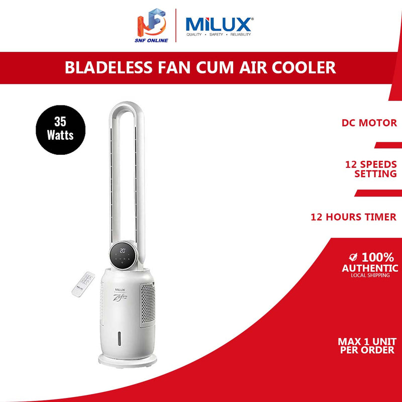 Milux Bladeless Fan with Air Cooler MBF-35AC