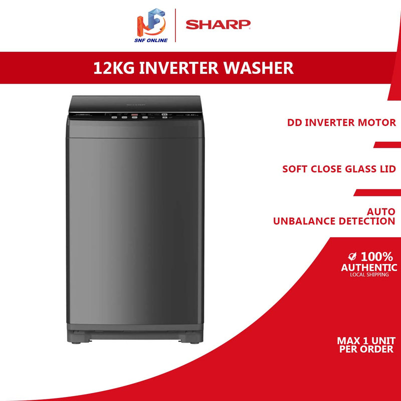 Sharp 12kg Fully Auto Washing Machine Inverter mesin basuh automatik ESW12SM