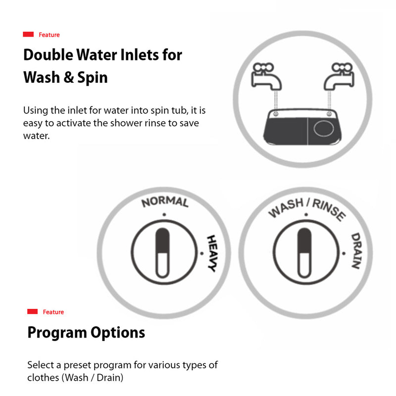 Toshiba 10KG Semi Auto Washing Machine mesin basuh manual VH-J110MM