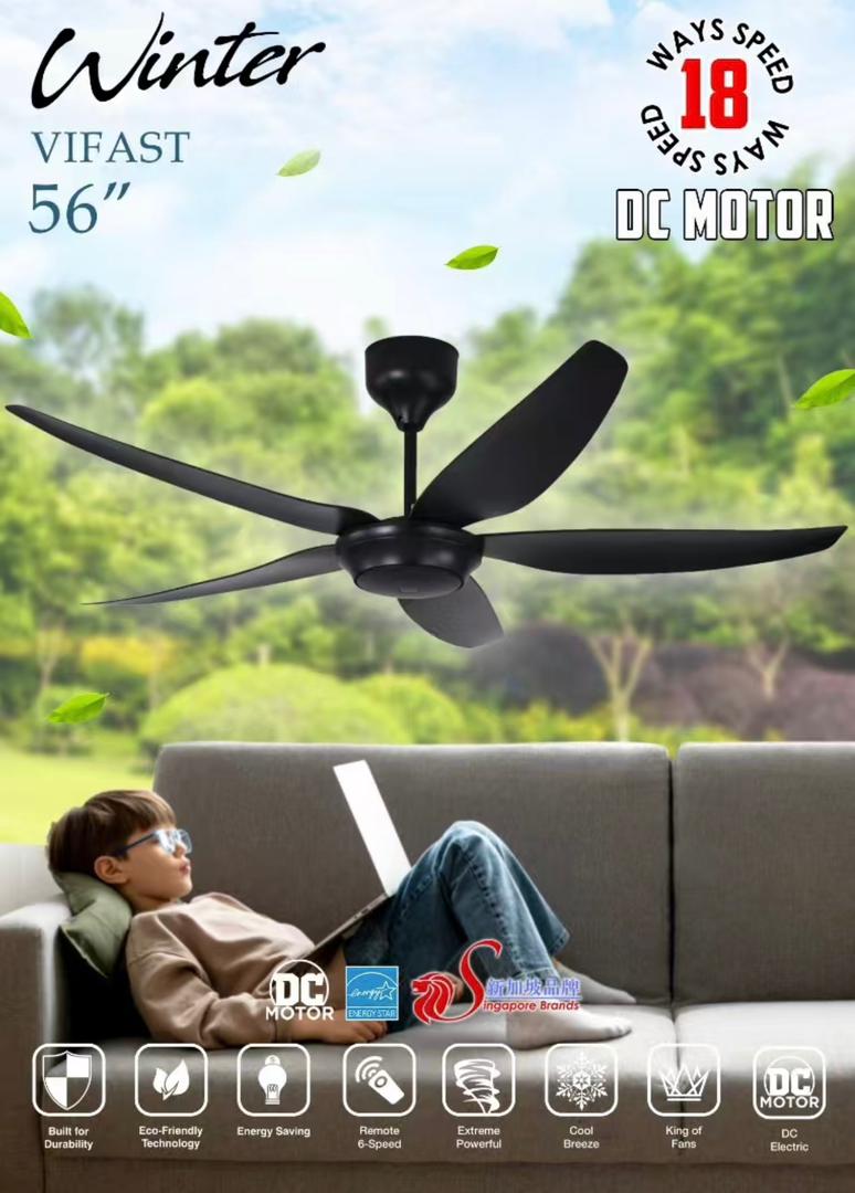 Elmark 56 " Winter Vifast Ceiling Fan DC Motor WINTER VIFAST(MBK)