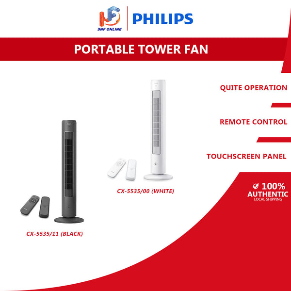 Philips Tower Fan 5000 series CX5535/11 (BLACK) CX5535/00 (WHITE)