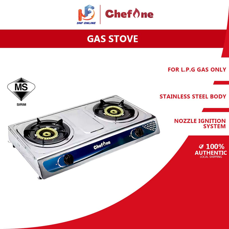 ChefOne Stainless Steel Double Gas Stove UF-GS1616SS