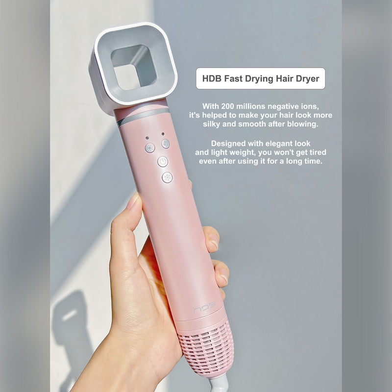 HDB Hair Dryer (1200W) Fast Drying with Ions HDB25100/G HDB25100/P