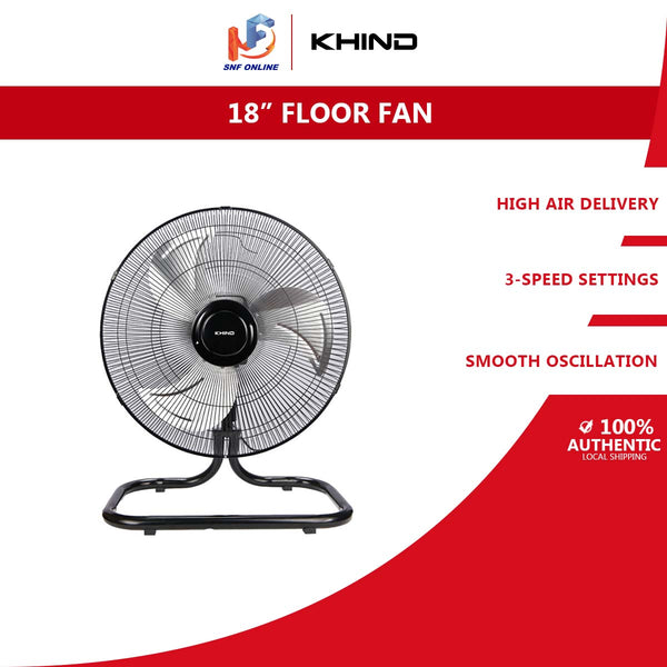 Khind 18" Industrial Floor Fan with Aluminium Fan Blade FF1805 kipas