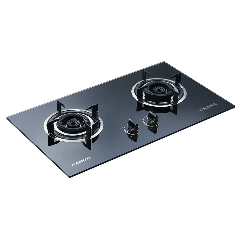 Faber Slim Hood FABERJET CLASSO 7688 + Faber Built-In Glass Cooker Hob LAVIN 2B/76BK