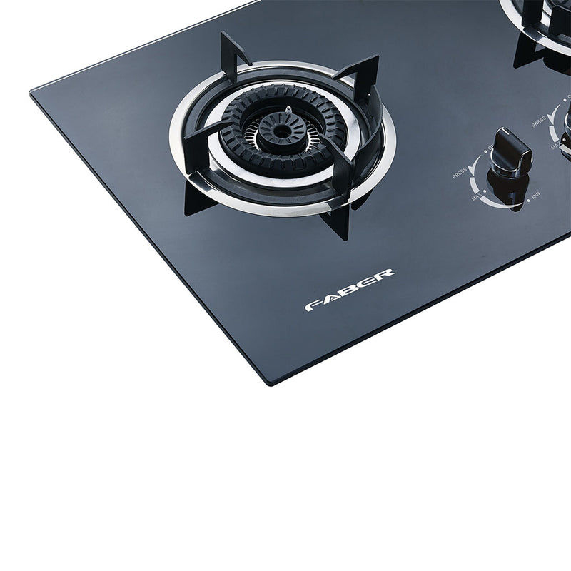 Faber Slim Hood FABERJET CLASSO 7688 + Faber Built-In Glass Cooker Hob LAVIN 2B/76BK