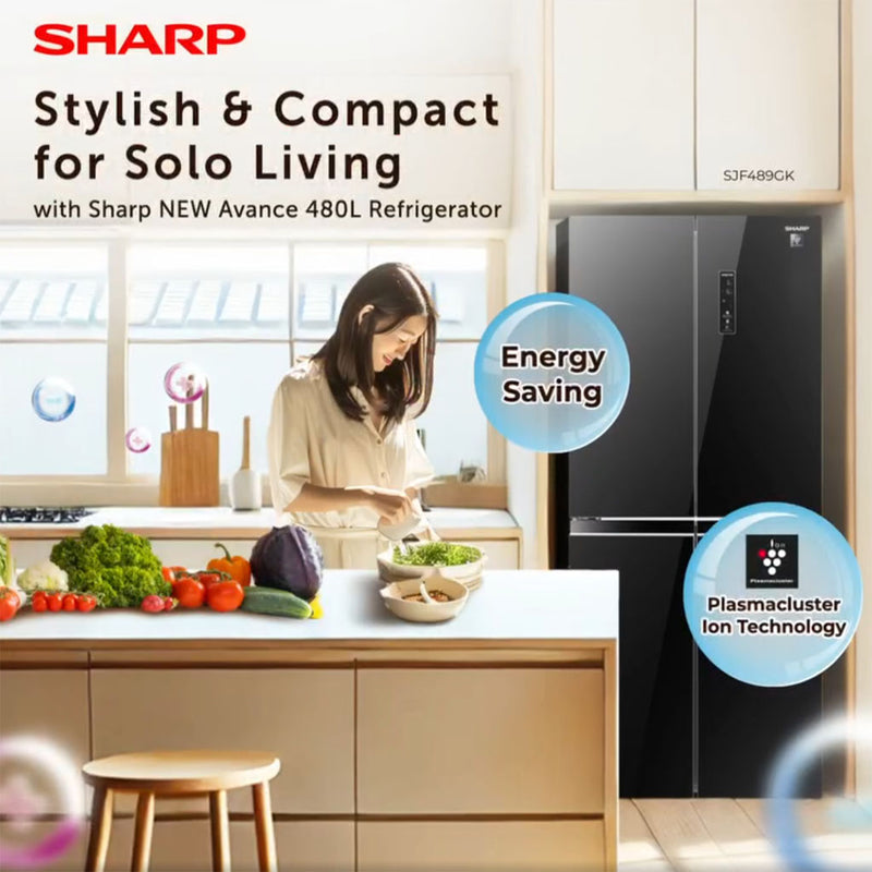 Sharp 4 Doors Avance J-Tech Inverter Technology Refrigerator SJF489GK