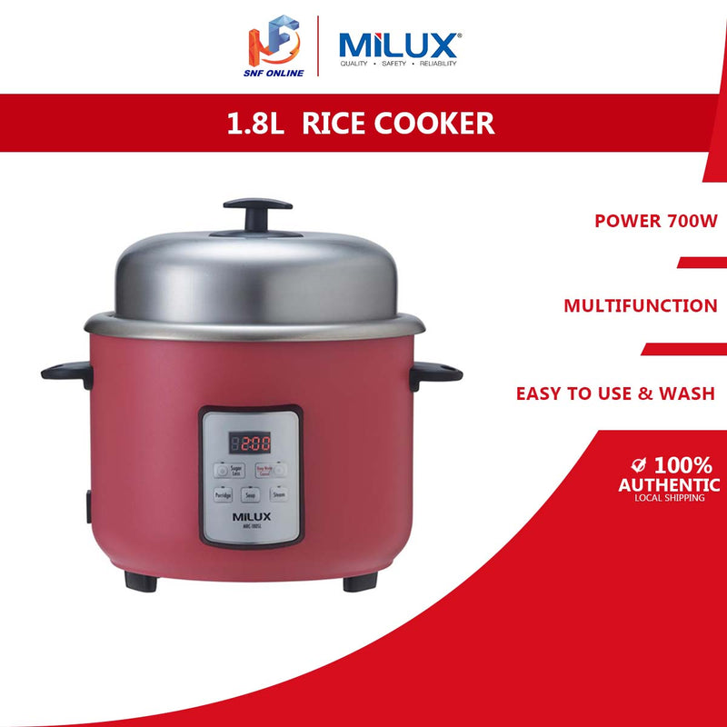 Milux 1.8L Rice Cooker Suger Less periuk nasi MRC-180SL