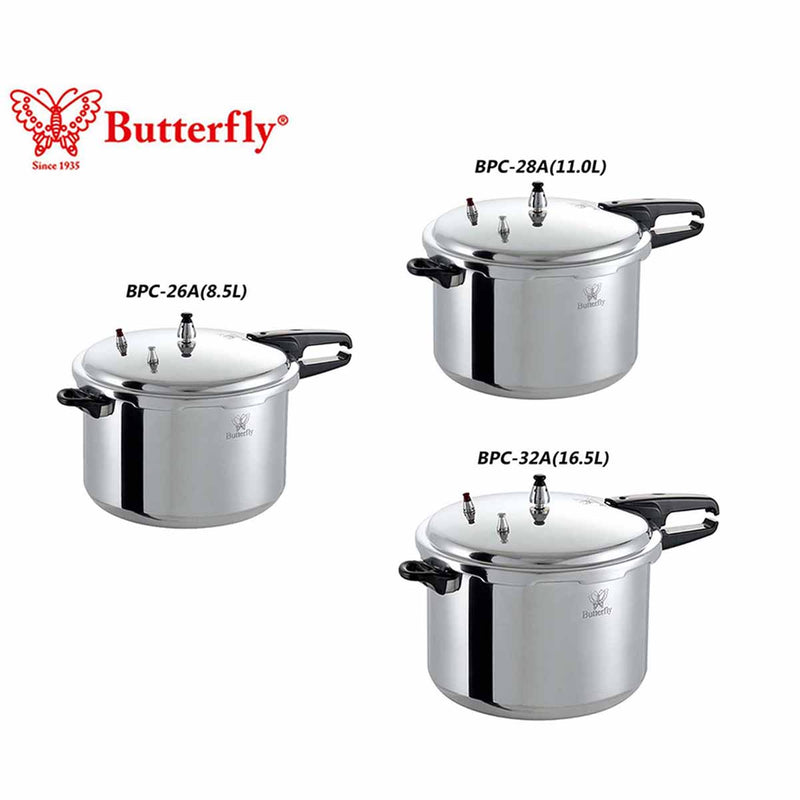 Butterfly Pressure Cooker BPC-20A (4.5L) BPC-22A (5.5L) BPC-24A (7.0L) BPC-26A (8.5L) BPC-28A (11L) BPC-32A (16.5L)