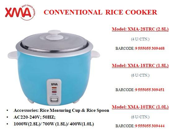 XMA Electric Rice Cooker (1.0L) XMA-10TRC (1.8L) XMA-18TRC