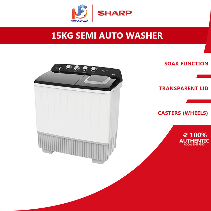 Sharp Semi Auto Washing Machine Washer ( 15kg ) ESTP1516