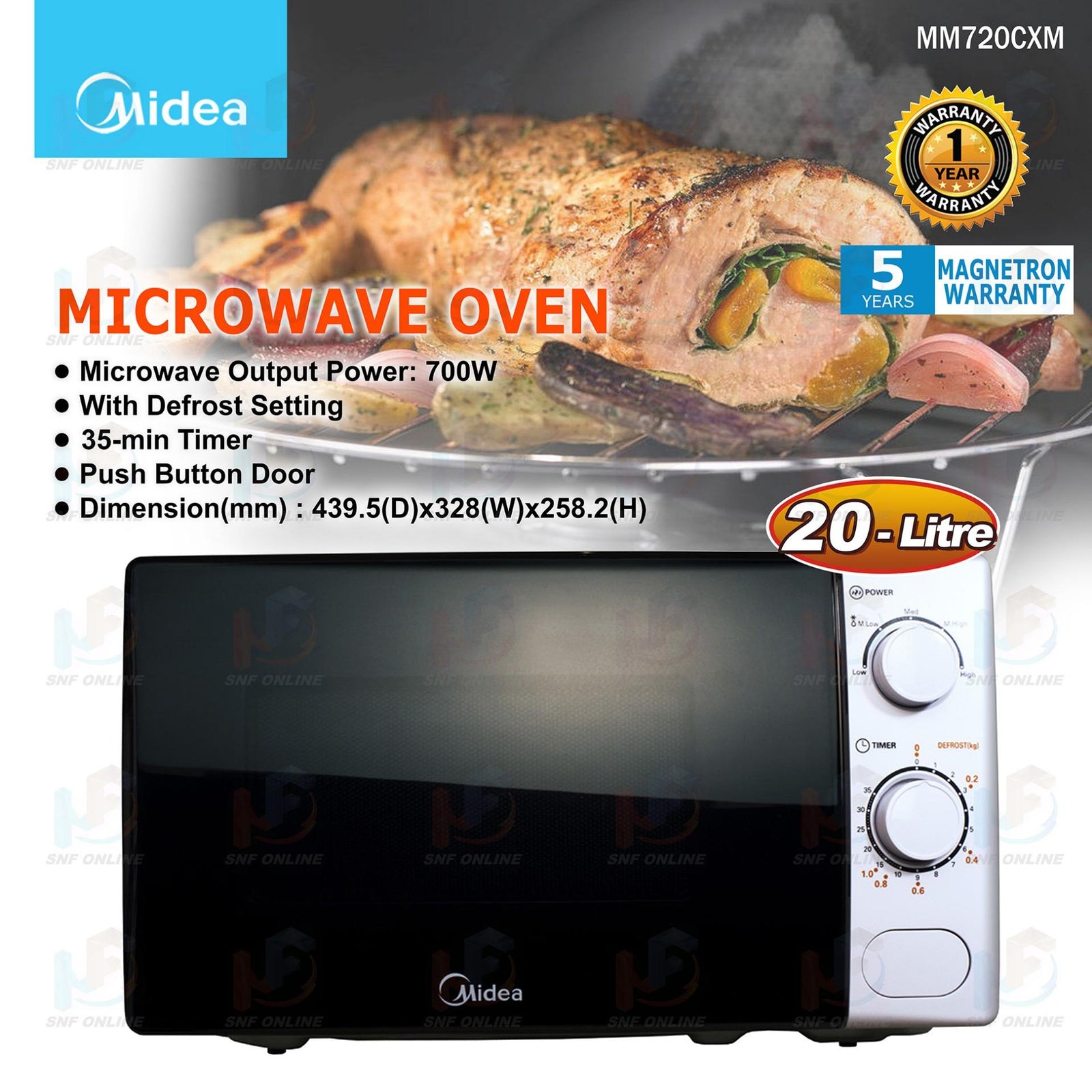 Midea 20L Microwave Oven Ketuhar MM720CXM