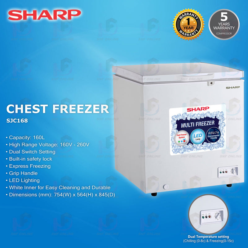 Sharp Chest Freezer 160L SJC168