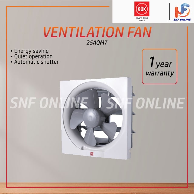 KDK 10” / 25cm Wall Mounted Ventilating Fan 25AQM7