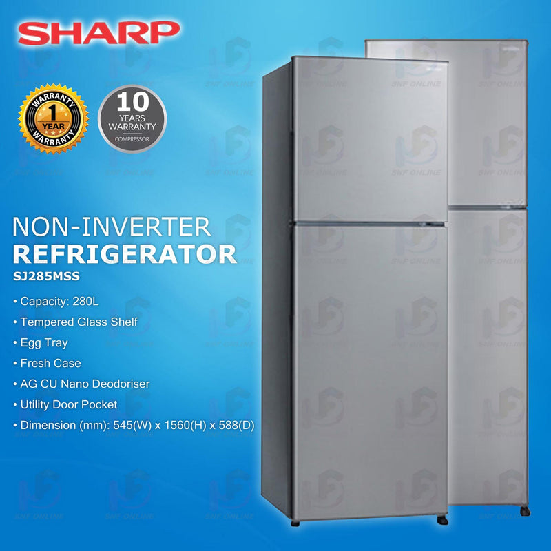 Sharp Fridge Refrigerator 280L SJ285MSS