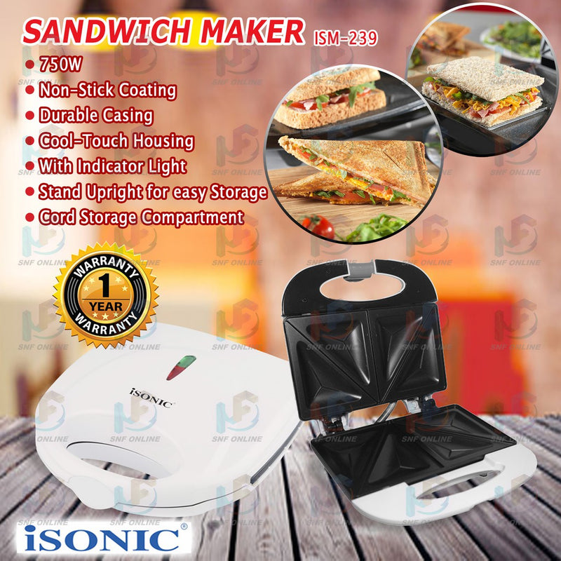 Isonic Sandwish Maker ISM-238 ISM-239