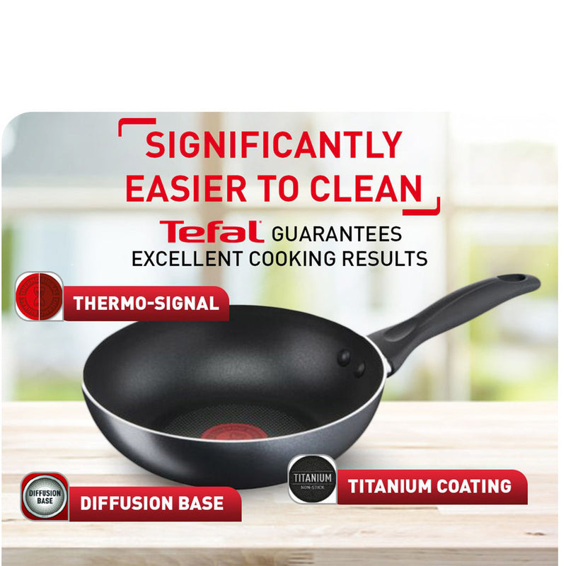 Tefal 24cm Cookware Cook & Clean Frypan Pan Non-Stick B22504 B2250495