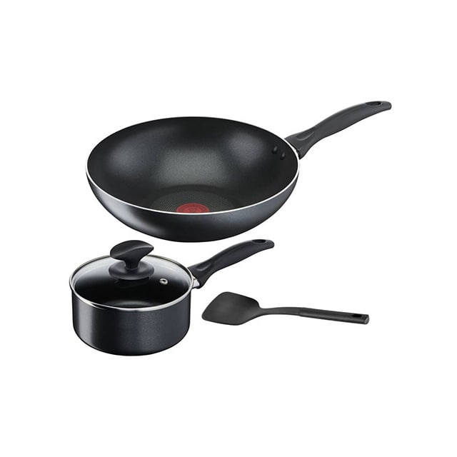 Tefal Cook & Clean 4pcs Set Wokpan 28cm + Saucepan 16cm Non-Stick B225S4