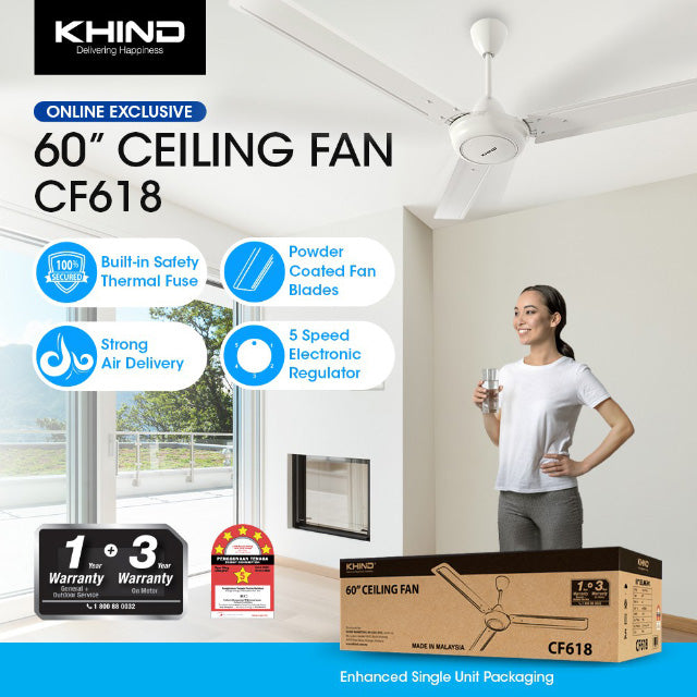 Khind Ceiling Fan 60’’ (2set/box) CF618