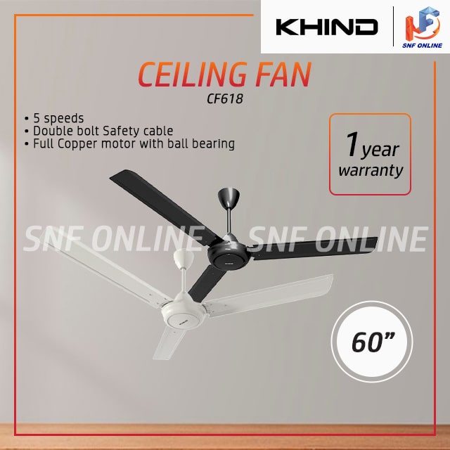 Khind Ceiling Fan 60’’ (2set/box) CF618