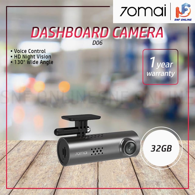 70Mai 1S D06 Car Dashboard Camera 1080P- English Version 70M-1S-D06 + 32GB