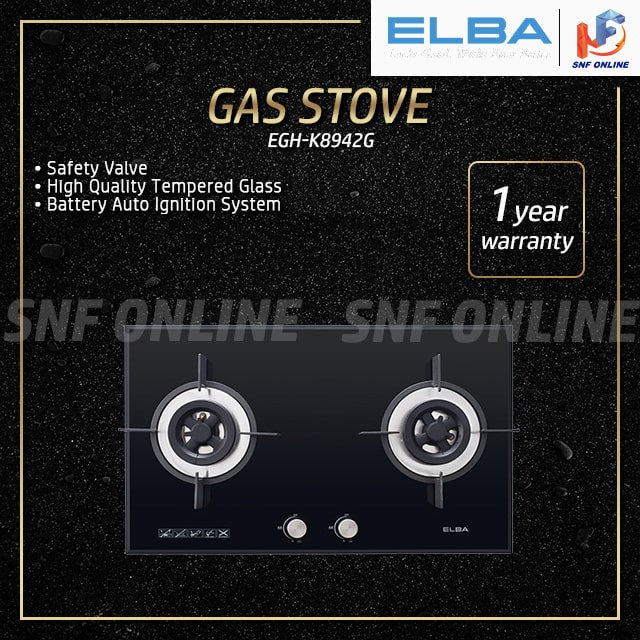 Elba Built-In Glass Hob 2Burners EGH-K8942G(BK)