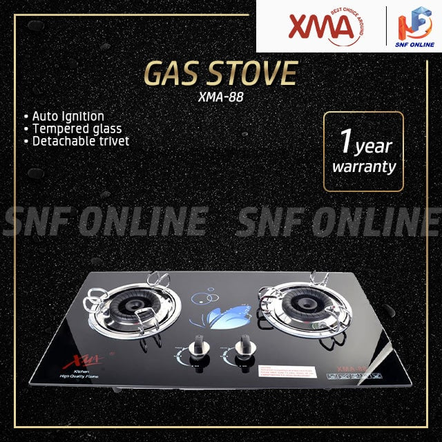 XMA Double Burner Glass Hob XMA-88