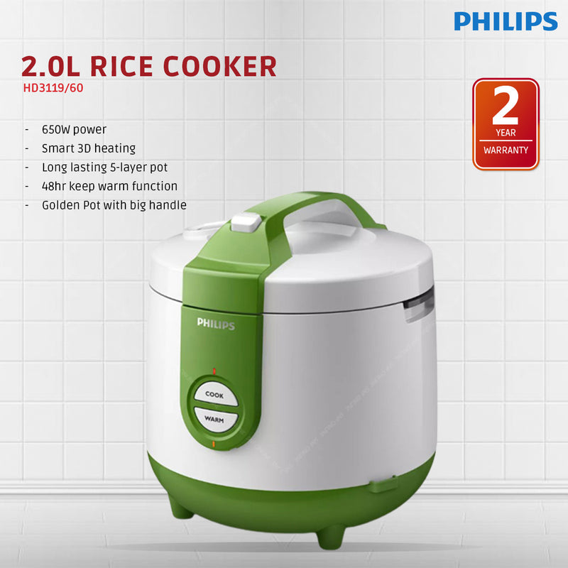 Philips 2.0L Jar Rice Cooker HD3119/60