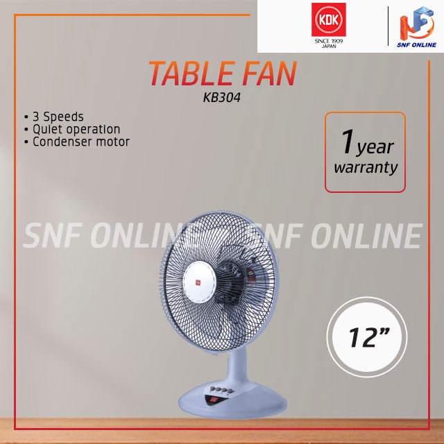 KDK 12” Table Fan KB304 (Random Colour)