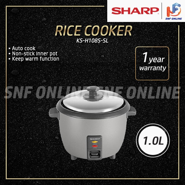 Sharp Rice Cooker 1.0L KS-H108S-PK KSH108SPK KS-H108S-SL KSH108SSL